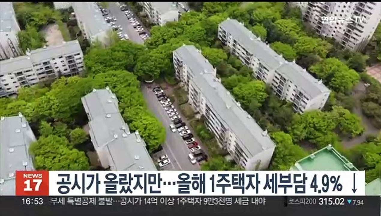 공시가 올랐지만…올해 1주택자 세부담 4.9％↓