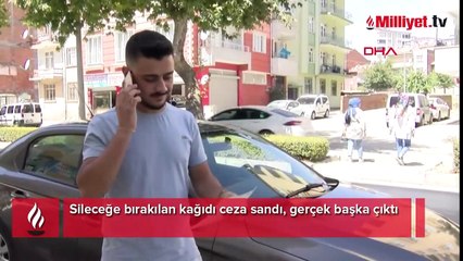 Sileceğe bırakılan kağıdı ceza sandı, gerçek başka çıktı