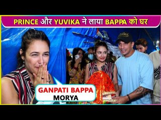 Power Couple Prince & Yuvika Bring Home Lord Ganesha | Ganesh Chaturthi 2022