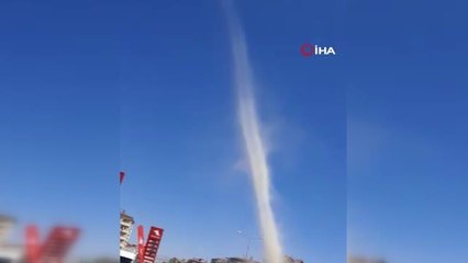 Elazığ haber... Elazığ'da aniden ortaya çıkan hortum böyle görüntülendi