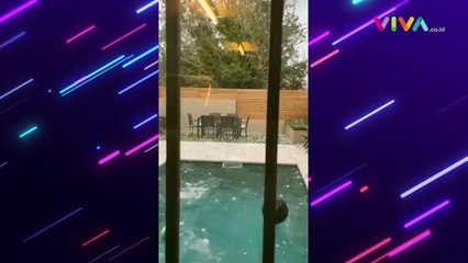 Ngeri! Hujan Es Sebesar Kepalan Tangan Landa Spayol