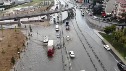 Ardahan haberi | Beylikdüzü'de yollar göle döndü, trafik durma noktasına geldi
