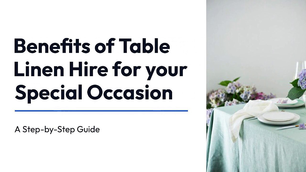 Table cloth Hire Event Linen Hire, Styling and Design video Dailymotion