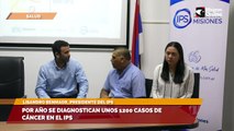 Por año se diagnostican unos 1200 casos de Cáncer en el IPS
