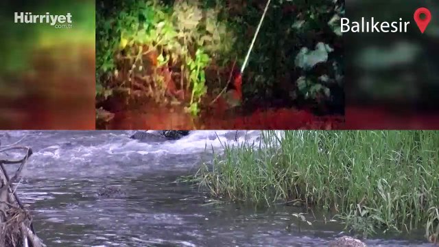 Kırmızı renge bürünen Karapürçek Deresi, temizlik sonrası eski haline döndü