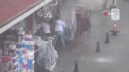 Tokat haber... Yağmur pazar esnafını hazırlıksız yakaladı