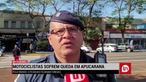 Óleo na pista: motociclistas sofrem queda em Apucarana