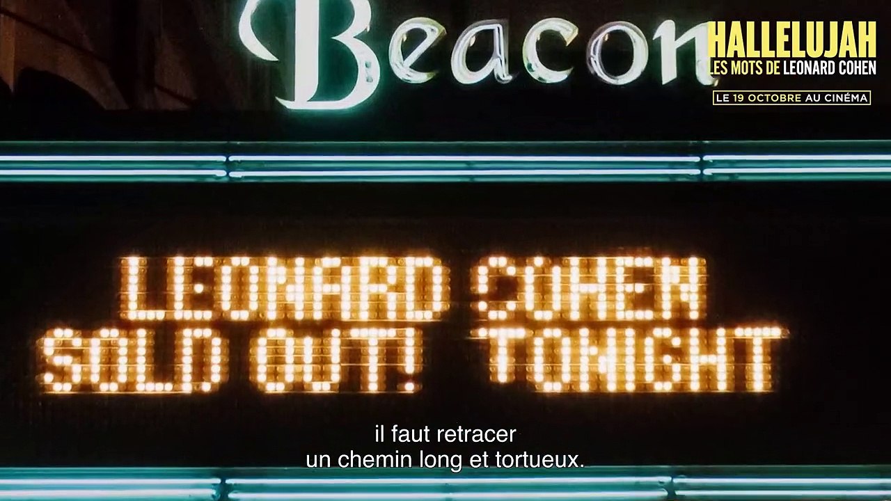 Hallelujah, les mots de Leonard Cohen Bande-ann...