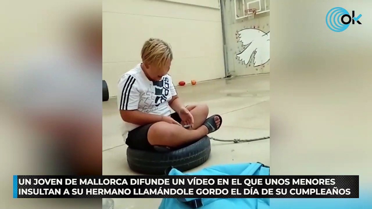 Un joven de Mallorca difunde un vídeo en el que unos menores insultan a su hermano llamándole "gordo" el día de su cumpleaños