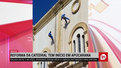 Orçada em R$ 2 milhões, reforma da Catedral tem início em Apucarana