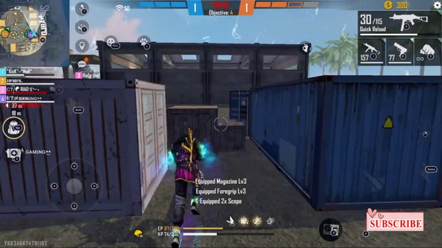 Headshot in Free Fire gameplay with high configured pc
