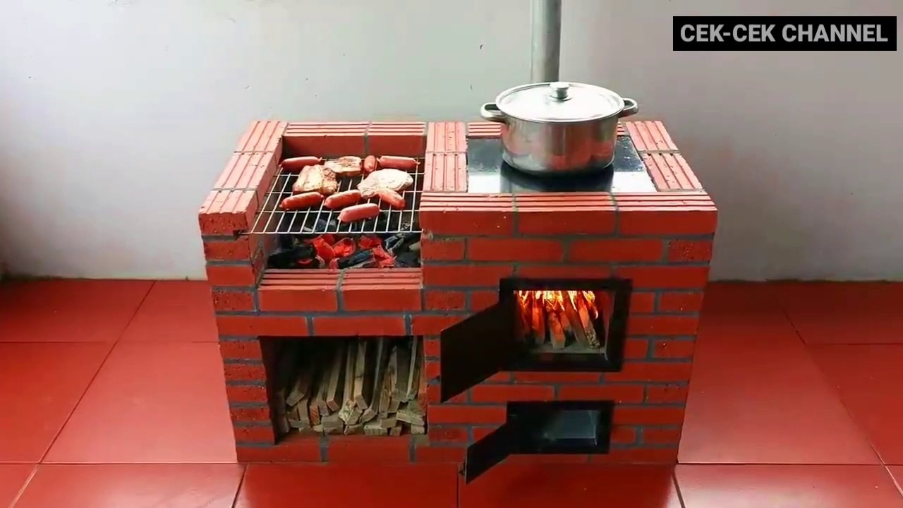 Cool smokeless wood stove☆♡Tungku kayu bakar tanpa asap yang keren ...