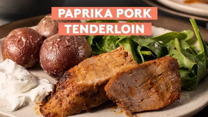 How to Make Paprika Pork Tenderloin With Roasted Potatoes and Dill Cream