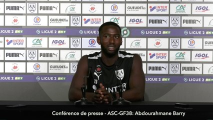 Conférence de presse - ASC-GF38: Abdourahmane Barry