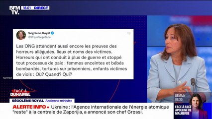 "Il y a une propagande de guerre par la peur": Ségolène Royal met en doute certains possibles crimes de guerre en Ukraine