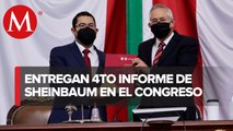 Martí Batres entrega informe de gobierno de Sheinbaum al Congreso de CdMx