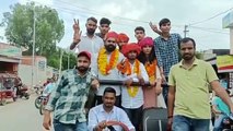 छात्रसंघ अध्यक्ष सहित नवनिर्वाचित पदाधिकारियों ने विजयी जुलूस निकाल मनाया जश्न, जमकर नाचे छात्र --VIDEO