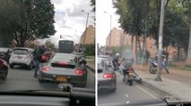Video: Nuevo caso de fleteo en Bogotá al conductor de un carro de alta gama
