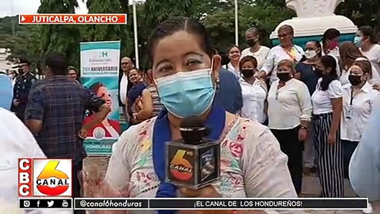 Celebración del Día de La Bandera en Juticalpa, Olancho