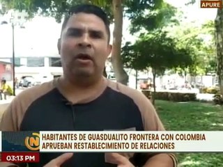 Habitantes de Guasdualito consideran positivo el restablecimiento de relaciones con Colombia