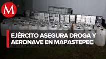 En Chiapas, decomisan cargamento de cocaína, una aeronave y desmantelan pista clandestina
