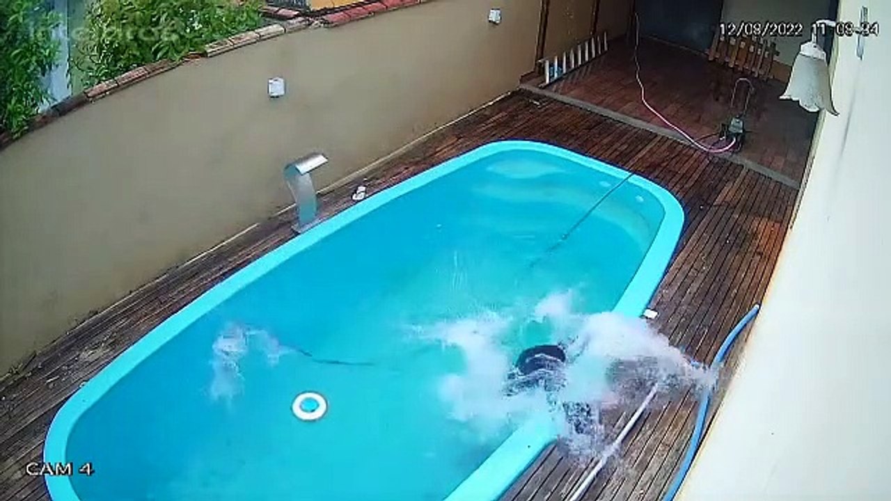 Deck Cleaning Ends in the Drink