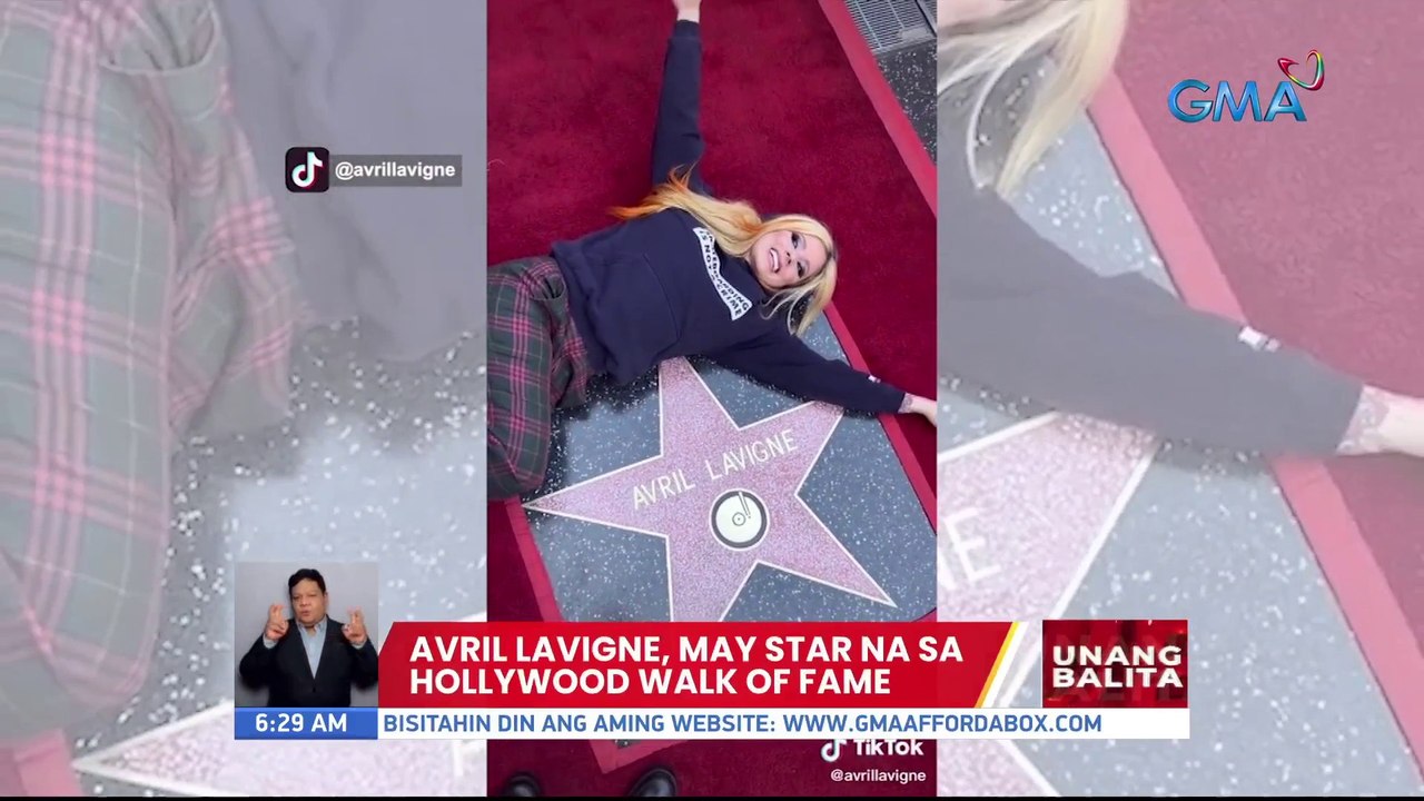 Avril Lavigne, may star na sa Hollywood Walk of Fame | UB