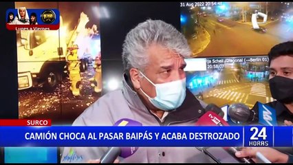 Camión frigorífico se estrella contra estructura de túnel en óvalo Higuereta