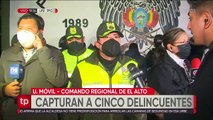 La Paz: Capturan a cuatro delincuentes y secuestran varios objetos robados