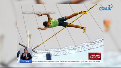 Pinoy pole vaulter EJ Obiena, wagi muli ng gold medal sa St. Wendel City Jump sa Germany | UB