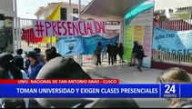 Cusco: Estudiantes toman universidad y exigen retorno de clases presenciales