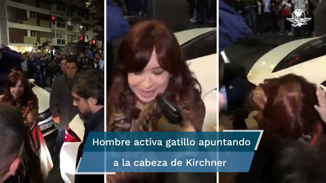 Intentan disparar en la cabeza a Cristina Kirchner, vicepresidenta de Argentina
