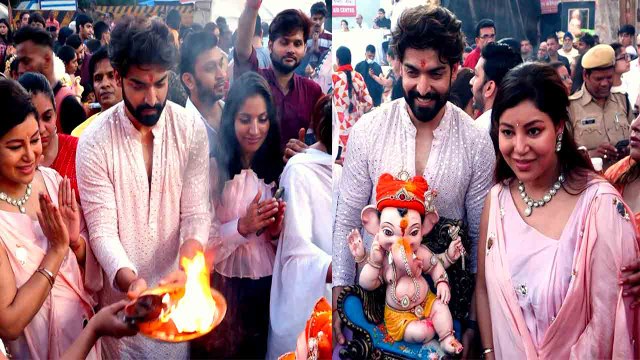 Debina Bonnerjee-Gurmeet Chaudhary ने बेटी के बिना किया बप्पा को विदा, Ganpati Visarjan Video! *TV