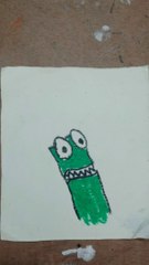 Roblox rainbow friends Green character drawing