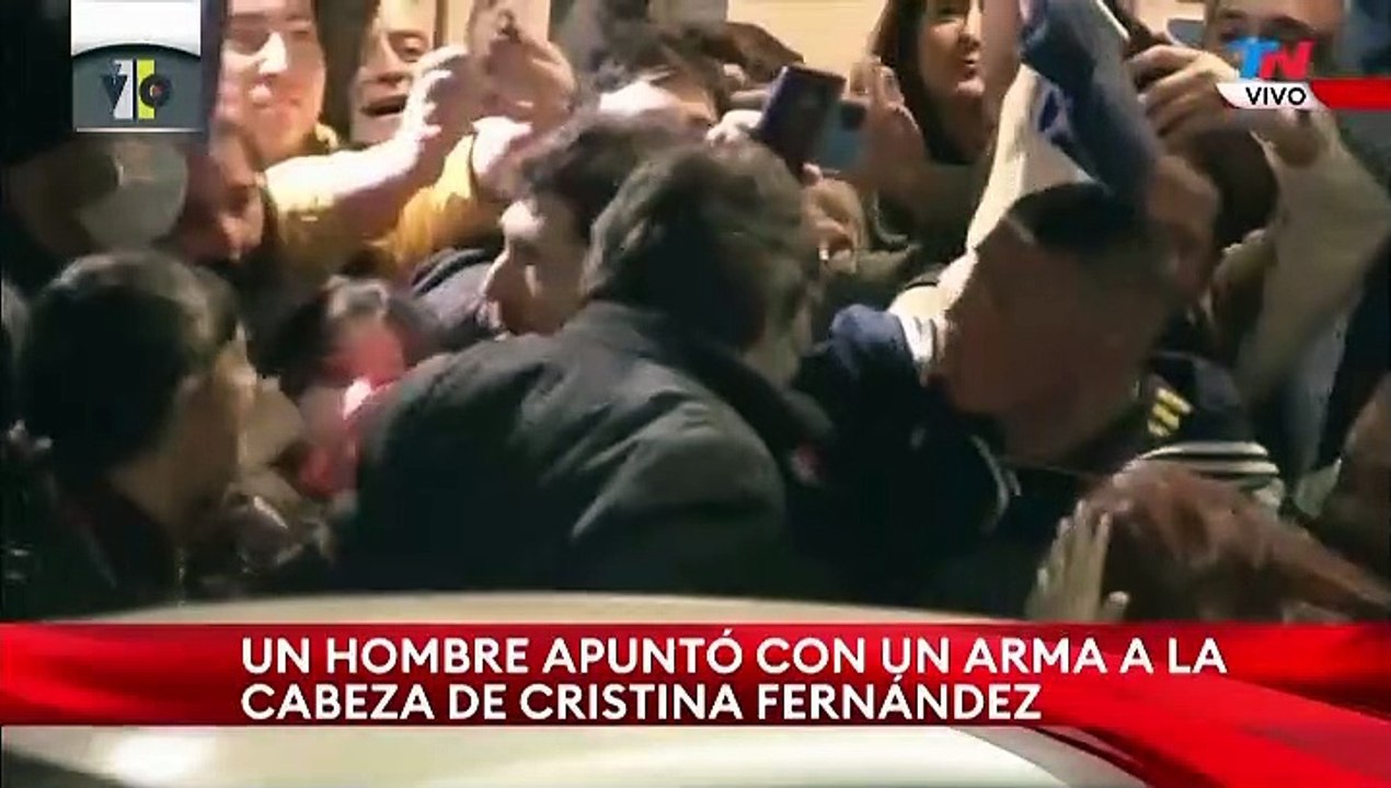 Intentan disparar a la cabeza a Cristina Fernández de Kirchner