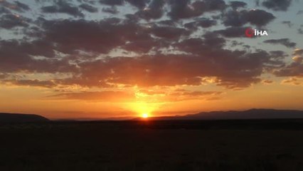 Erzurum haber! Erzurum'da mest eden günbatımı
