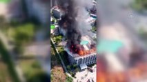 Alanya'da bir otelin çatısında yangın çıktı