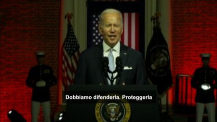 Biden, la nostra democrazia è minacciata da Trump e repubblicani