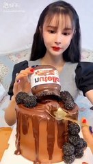 China Chocolate Cake Eating