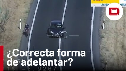 La DGT pone como ejemplo a seguir a un conductor que adelanta sin usar los intermitentes