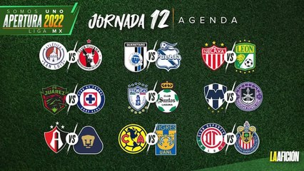 Fechas y horarios de la jornada 12 del Apertura 2022 de la Liga MX - Vídeo  Dailymotion