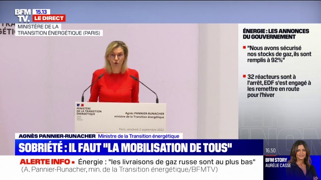 Agnès Pannier-Runacher: Les leviers de sobriété qui sont à notre main doivent nous permettre d'éviter des mesures contraignantes