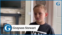 Eight-year-old hero Grayson Stewart called 999 when mum passed out