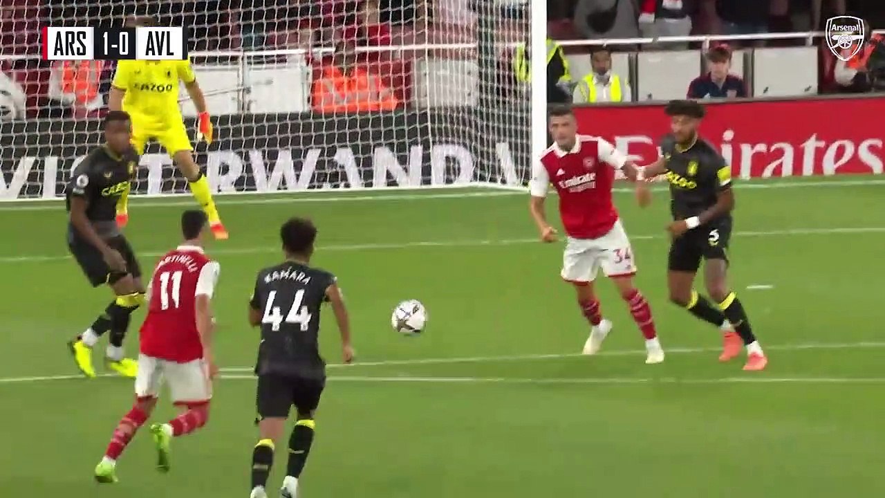 HIGHLIGHTS _ Arsenal vs Aston Villa (2-1) _ Gabriel Jesus and Martinelli make it five wins!