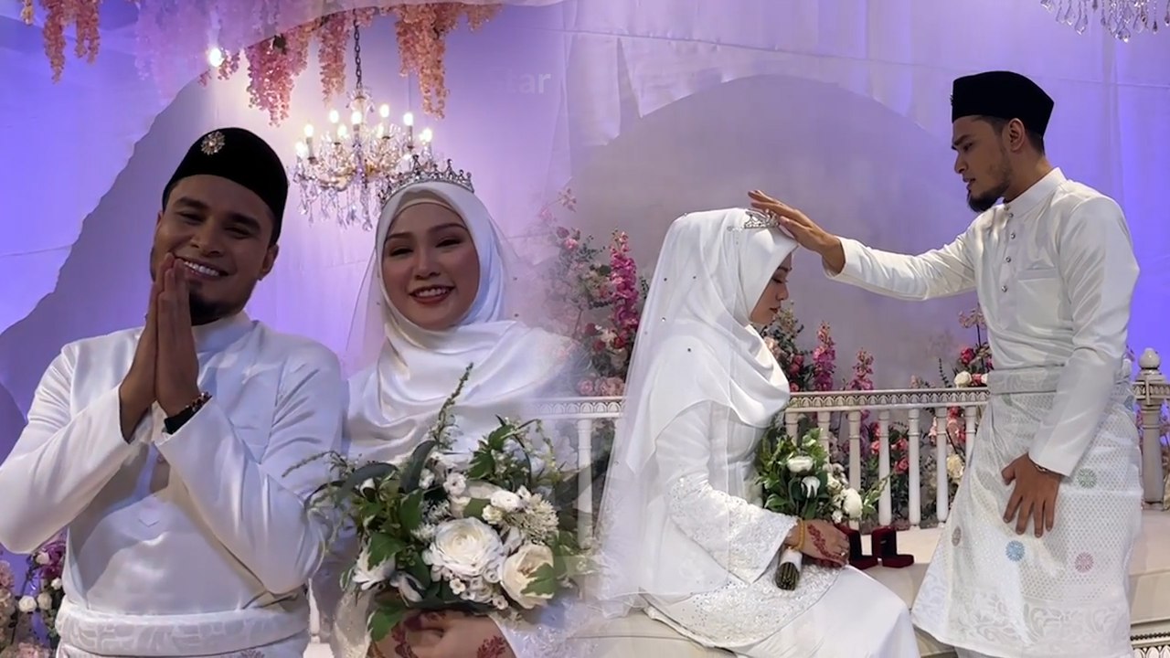 Berseri-seri pengantin baharu... Shahir akhirnya suami orang, ini momen majlis nikah!
