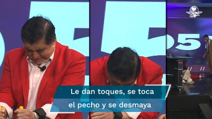 “Huicho Domínguez” se desvanece durante programa tras recibir toques eléctricos