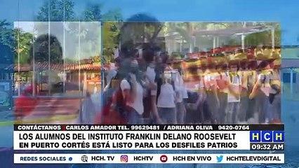 #HCHPuertoCortés | Listo el inst. "Roosevelt" para los Desfiles Patrios