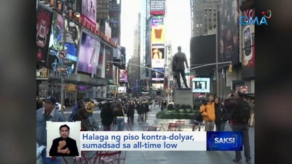Halaga ng piso kontra-dolyar, sumadsad sa all-time low | Saksi