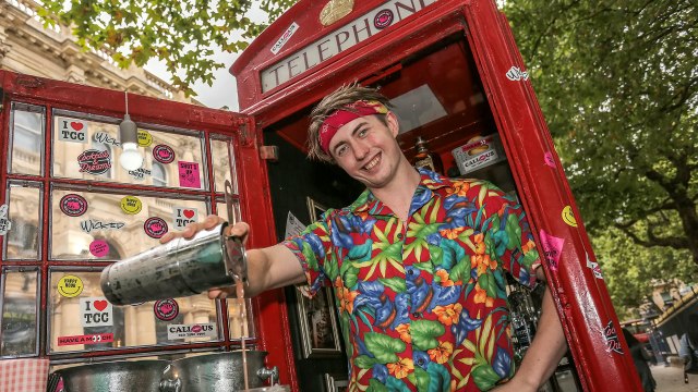 World's smallest cocktail bar has opened its doors inside a UK PHONE BOX