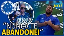 Hugão escala Cruzeiro e canta música do acesso ao vivo